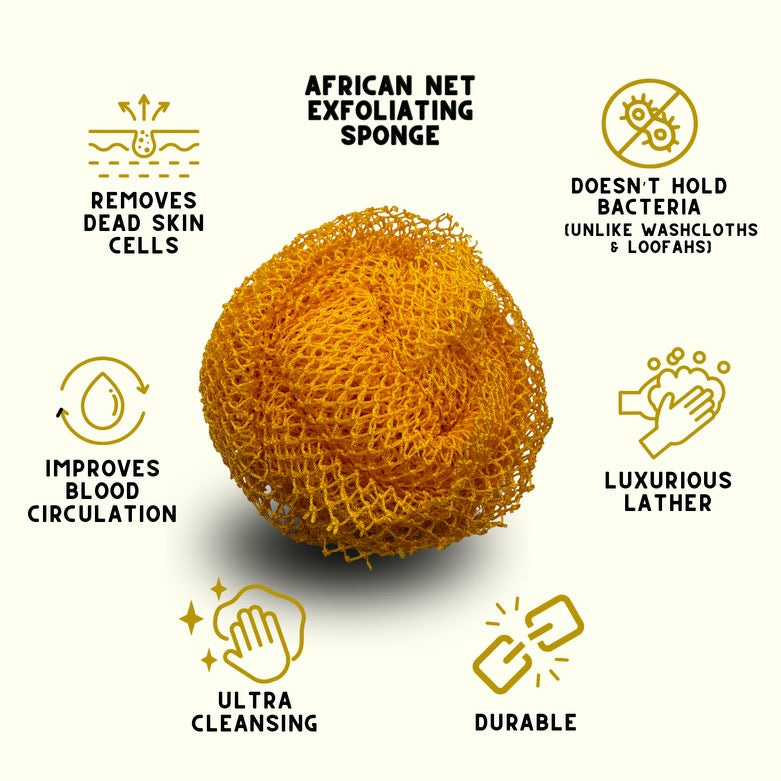 African Net Exfoliating Bath Sponge