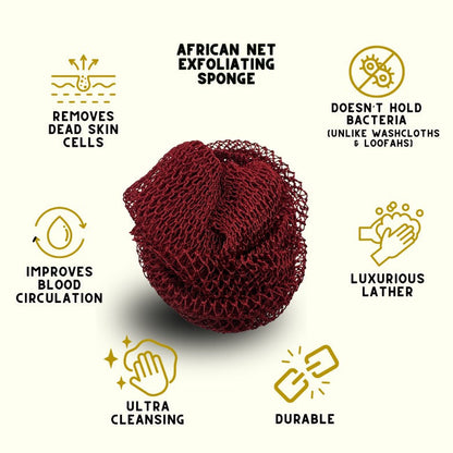 African Net Exfoliating Bath Sponge